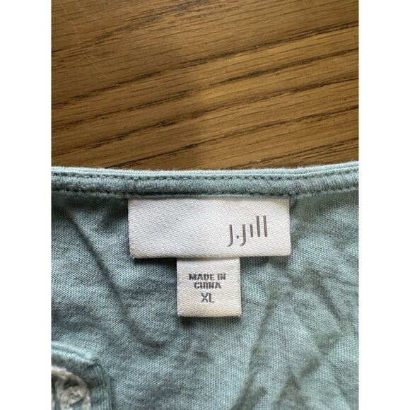 J. Jill Women Embroidered Popover Tunic Size XL 3/4 Sleeve V Neck Lightweight - Picture 3 of 11